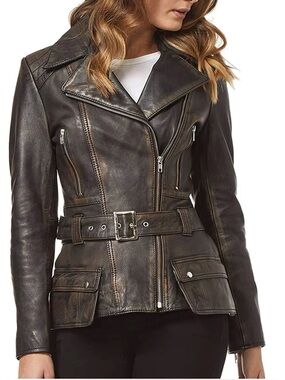 Women's Black Leather Jacket